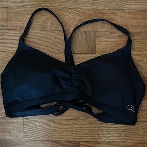 CALIA by Carrie Underwood Elegant Black Bikini Top